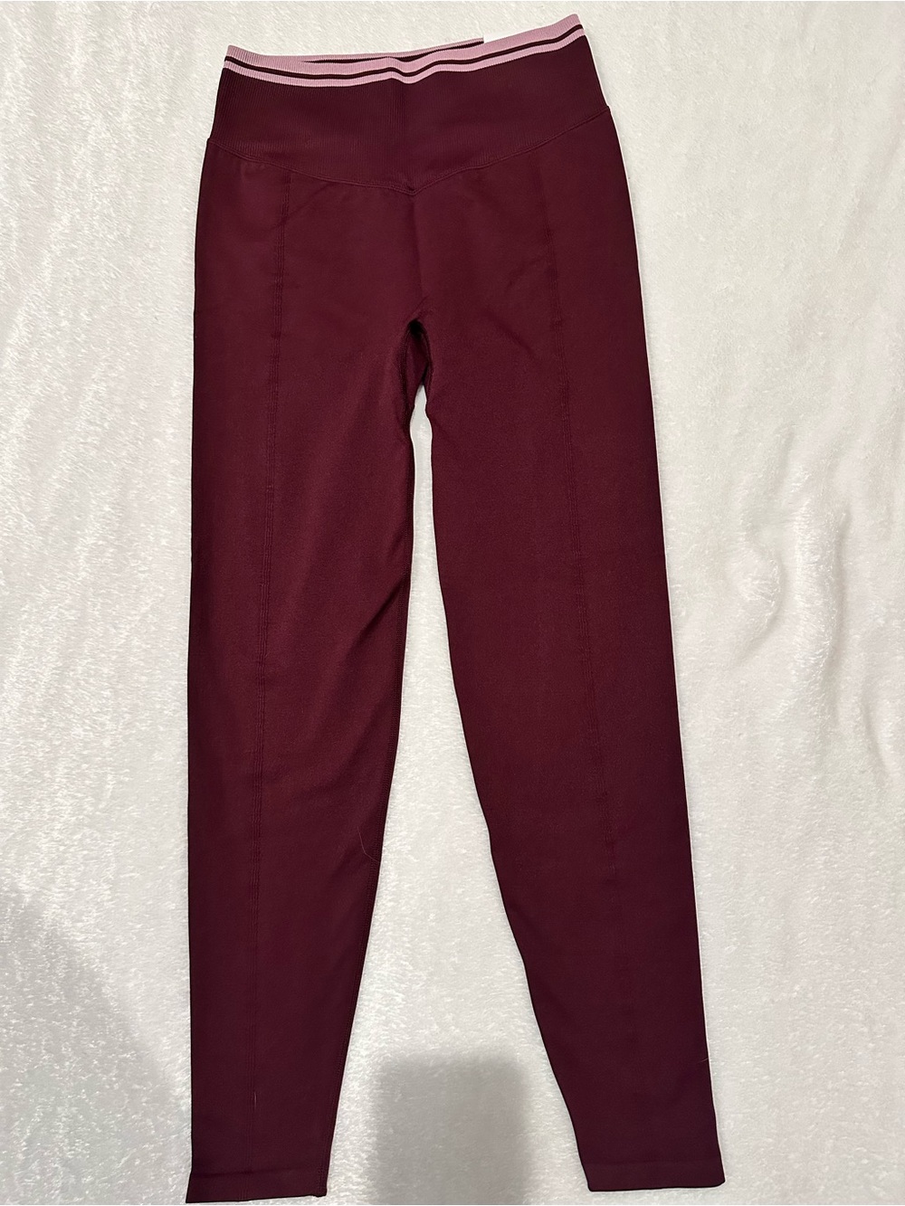 PINK Victoria's Secret High-Waist Leggings with Pink Stripe Waistband NWT.